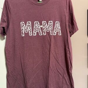 Purple 'MAMA' Graphic T-Shirt